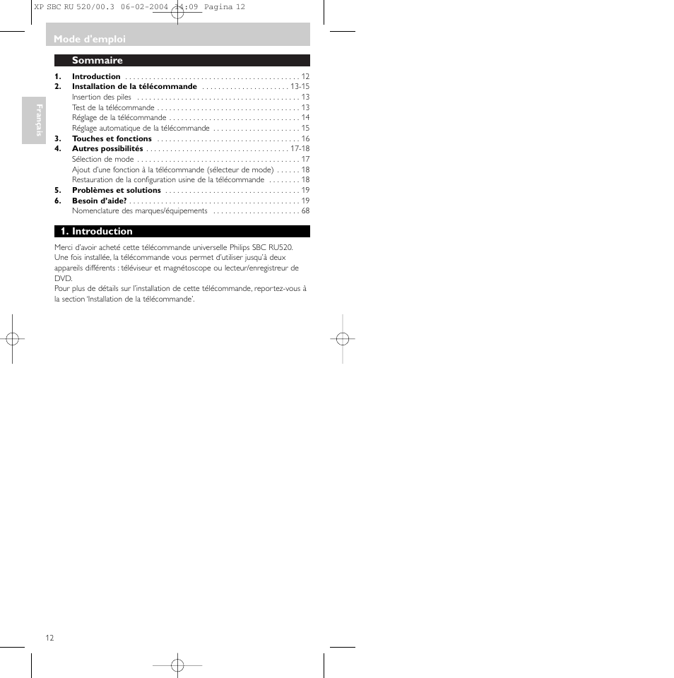 Philips SBC RU 520/00U User Manual | Page 12 / 78