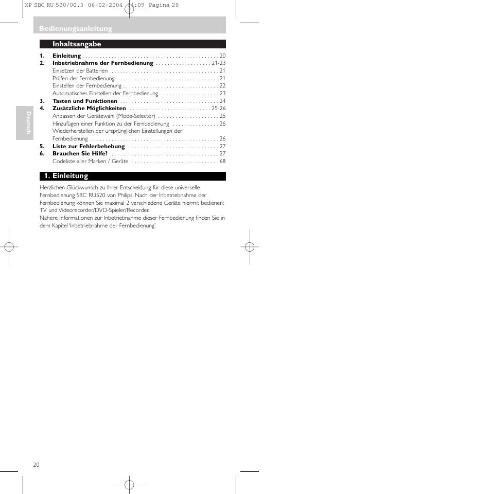 Philips SBC RU 520/00U User Manual | Page 20 / 78