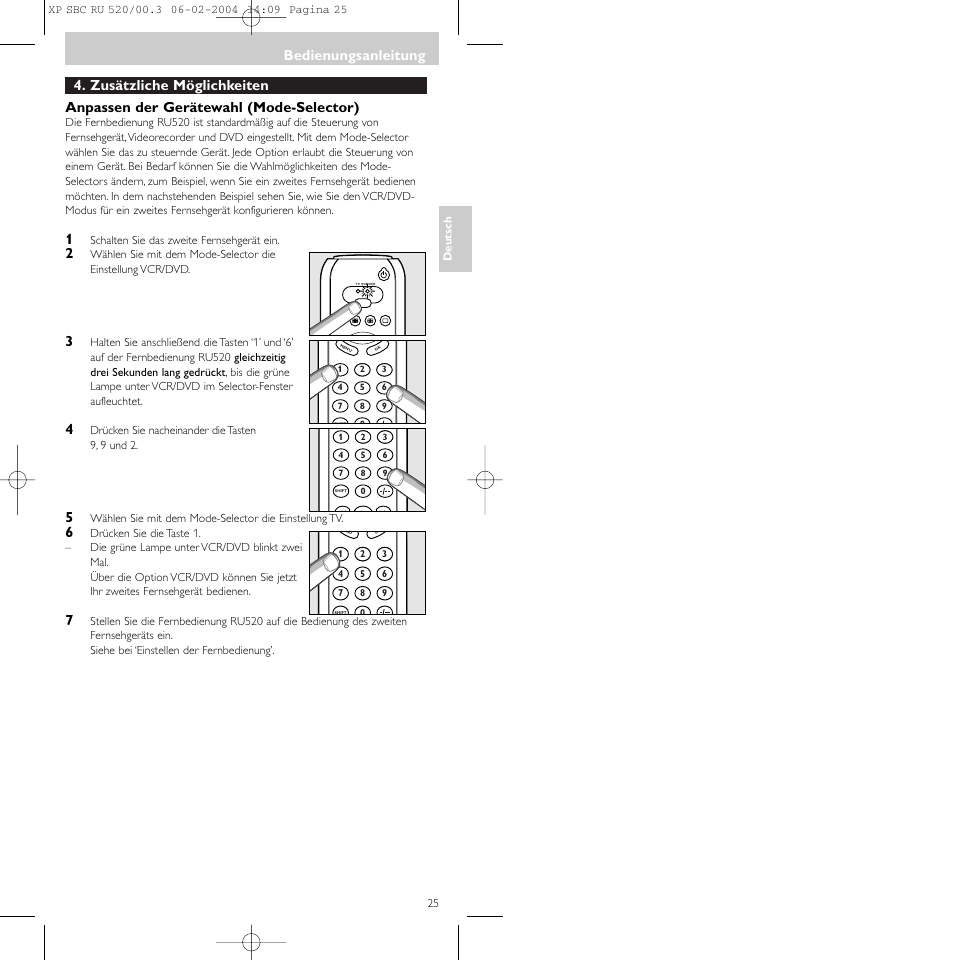 Bedienungsanleitung | Philips SBC RU 520/00U User Manual | Page 25 / 78