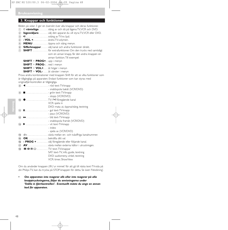 Philips SBC RU 520/00U User Manual | Page 48 / 78