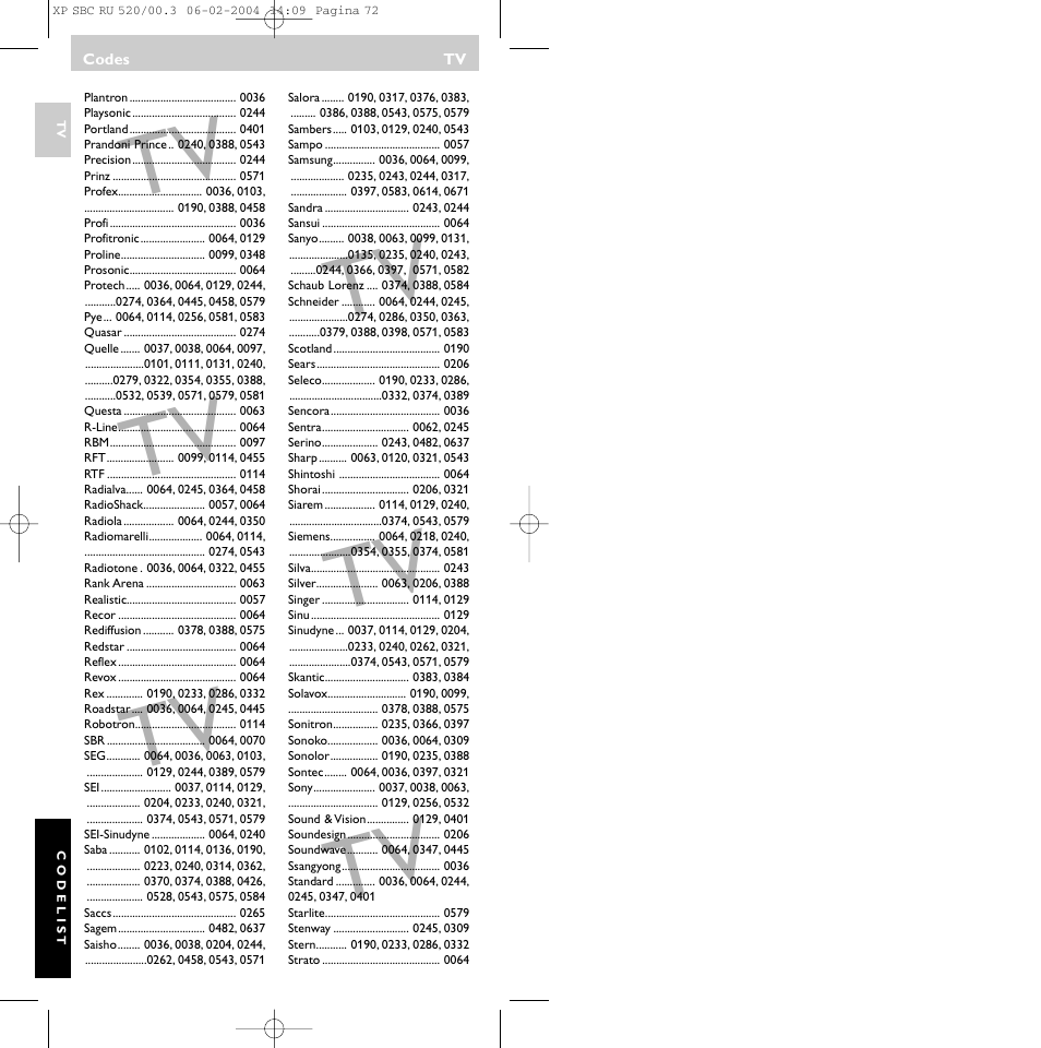 Philips SBC RU 520/00U User Manual | Page 72 / 78