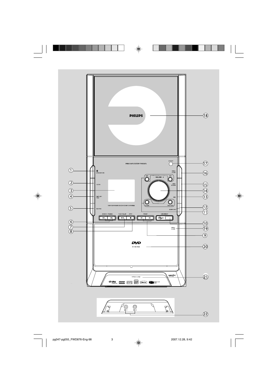 Philips FWD876 User Manual | Page 3 / 47