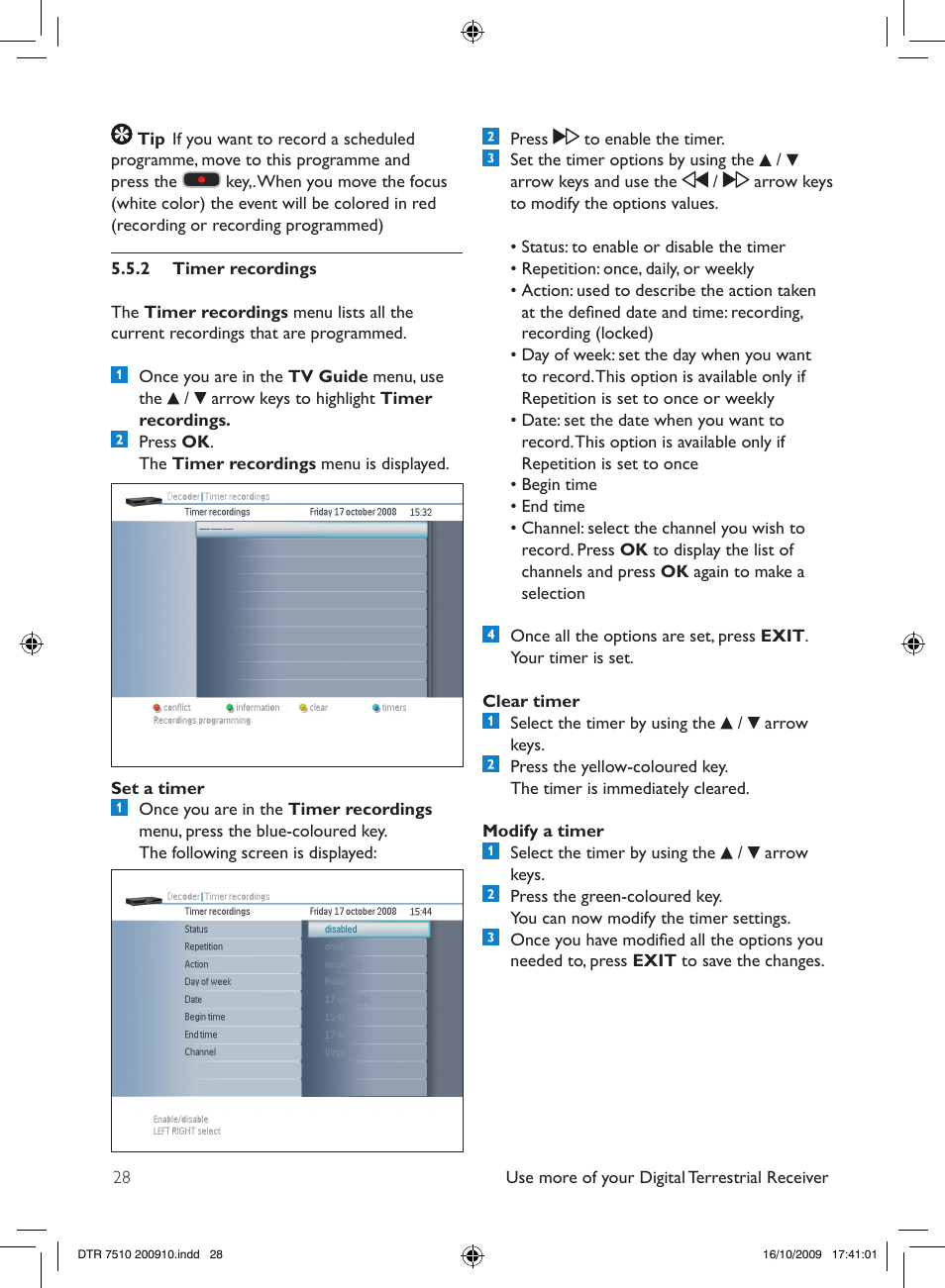 Philips DTR7510/05 User Manual | Page 28 / 60