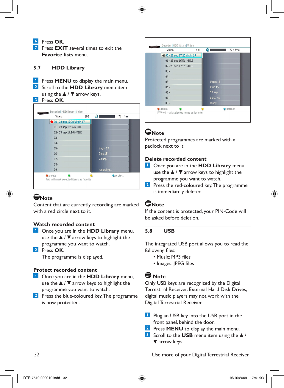 Philips DTR7510/05 User Manual | Page 32 / 60