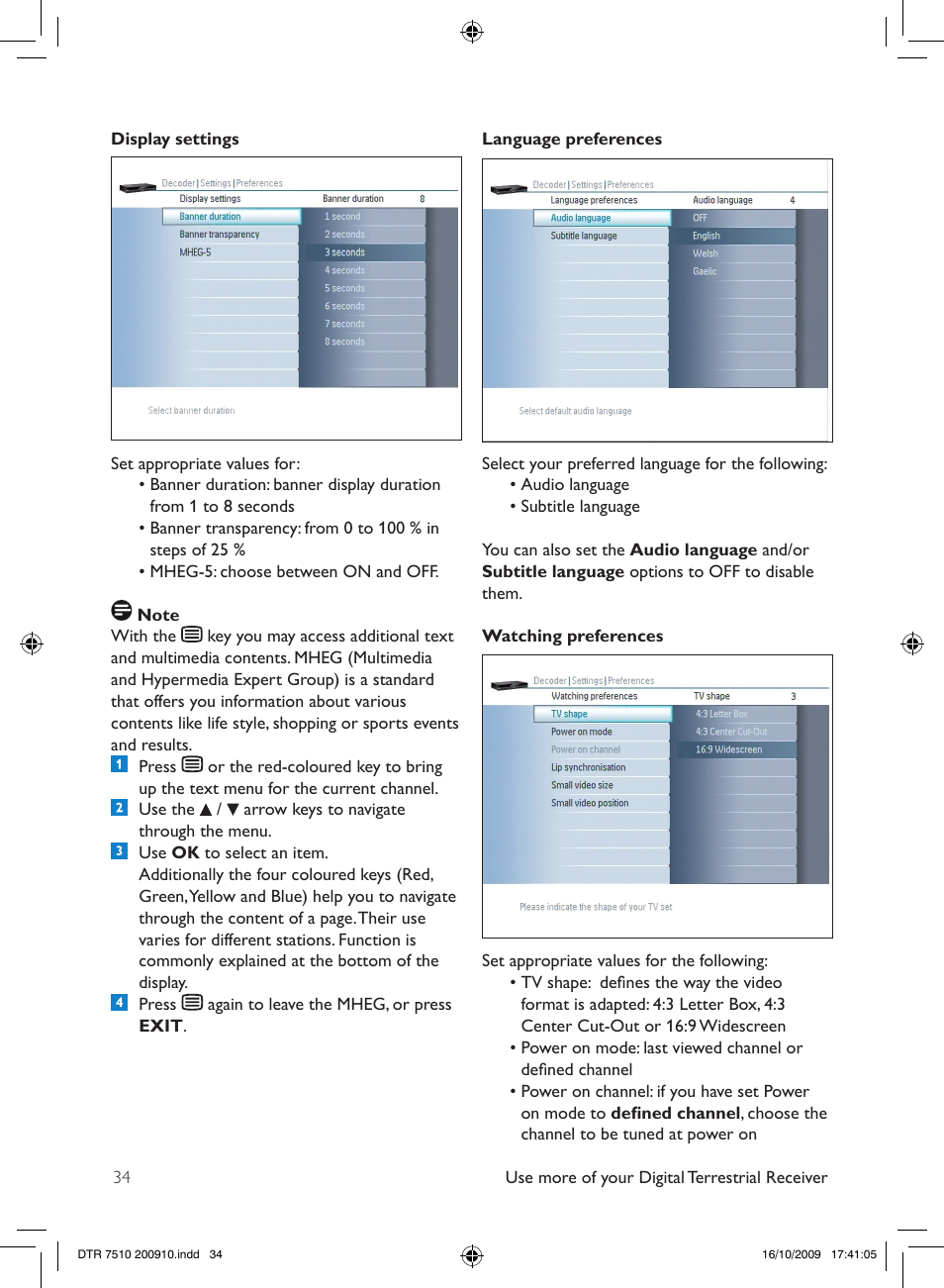 Philips DTR7510/05 User Manual | Page 34 / 60