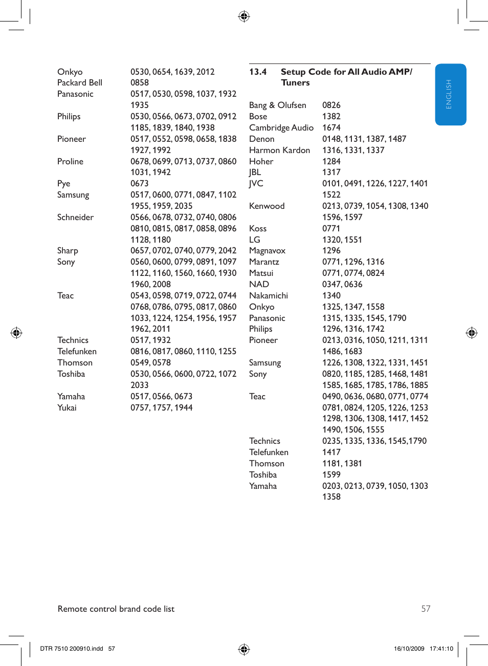 Philips DTR7510/05 User Manual | Page 57 / 60