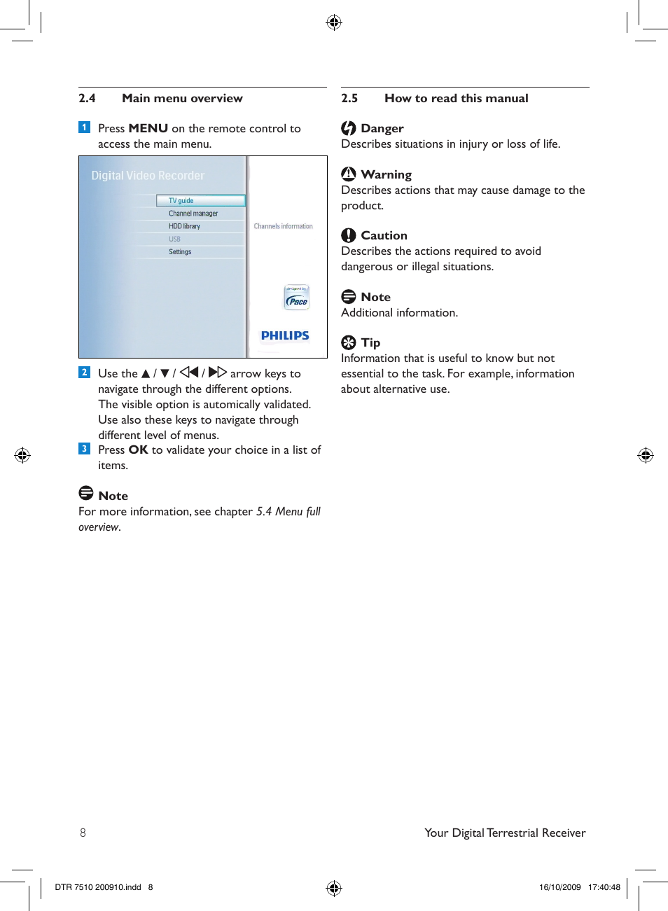 Philips DTR7510/05 User Manual | Page 8 / 60
