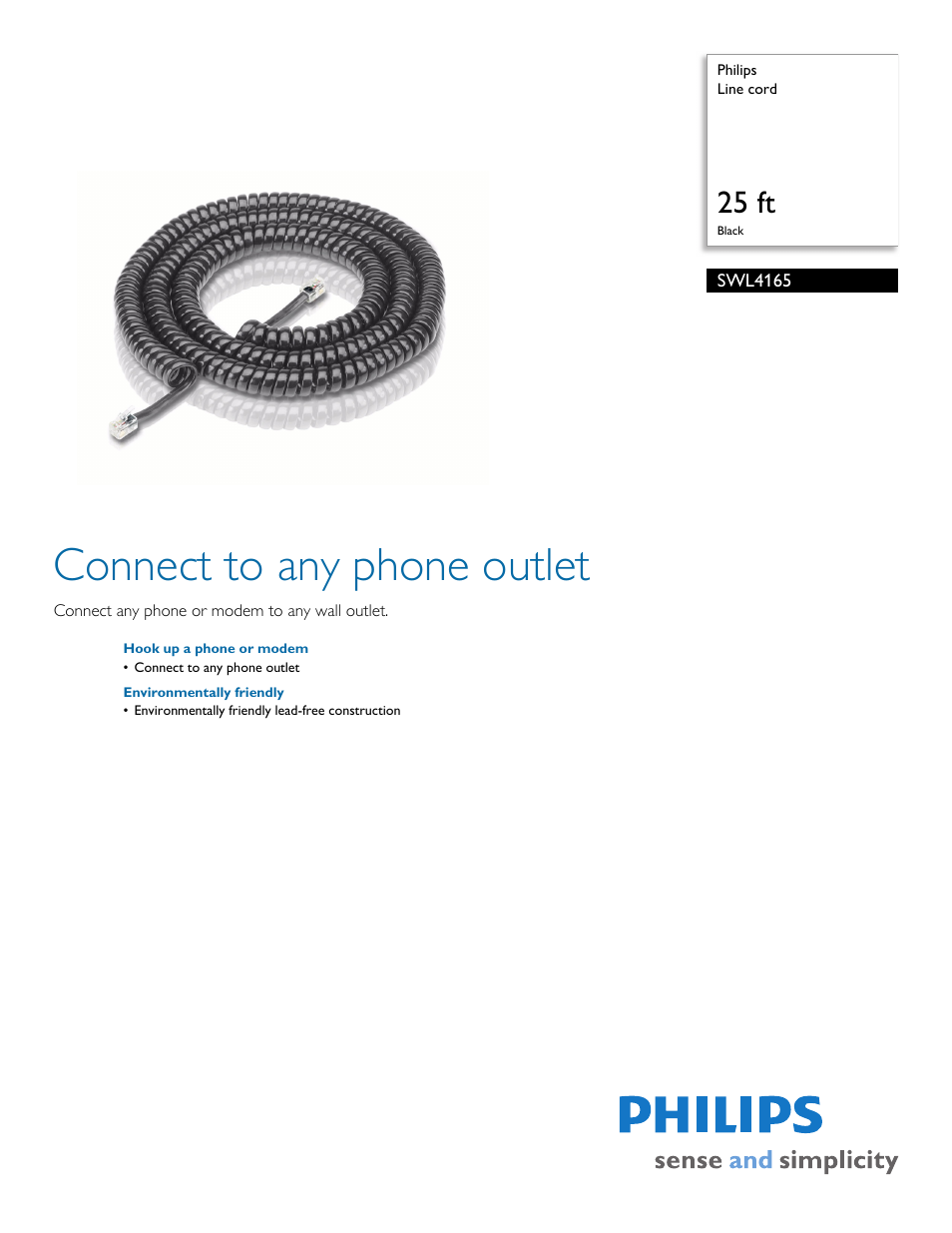 Philips SWL4165 User Manual | 2 pages