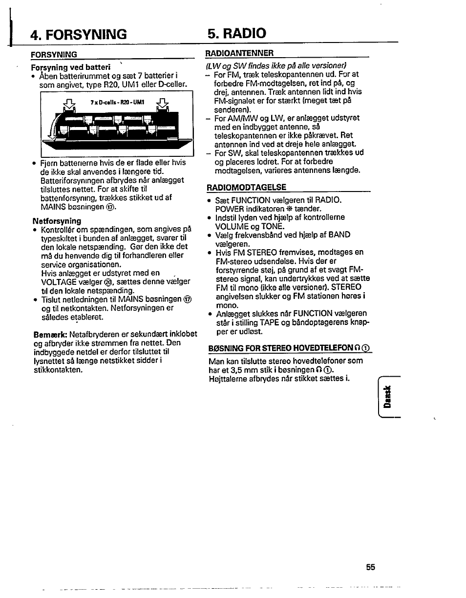 Forsyning 5. radio | Philips AZ 8048 User Manual | Page 5 / 13