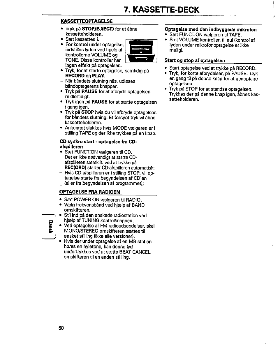 Kassette-deck | Philips AZ 8048 User Manual | Page 8 / 13