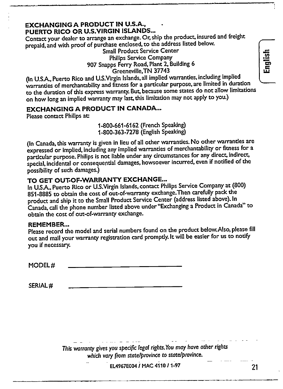 Philips AZ 7385 User Manual | Page 21 / 22