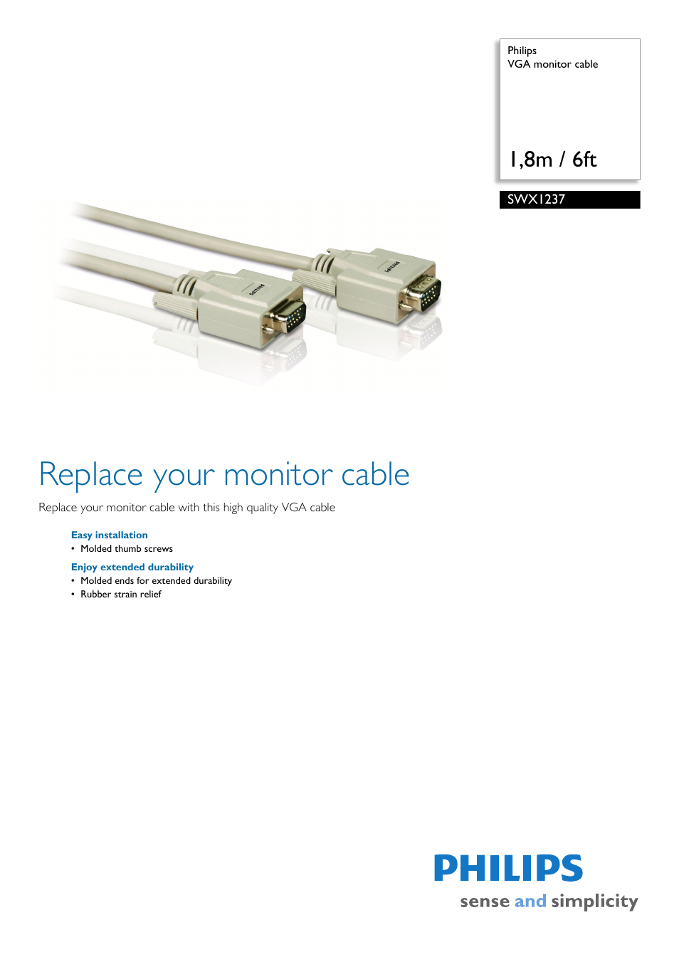 Philips SWX1237 User Manual | 2 pages