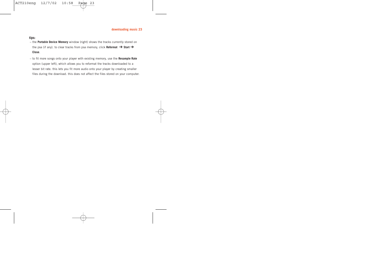 Philips ACT210 User Manual | Page 23 / 29