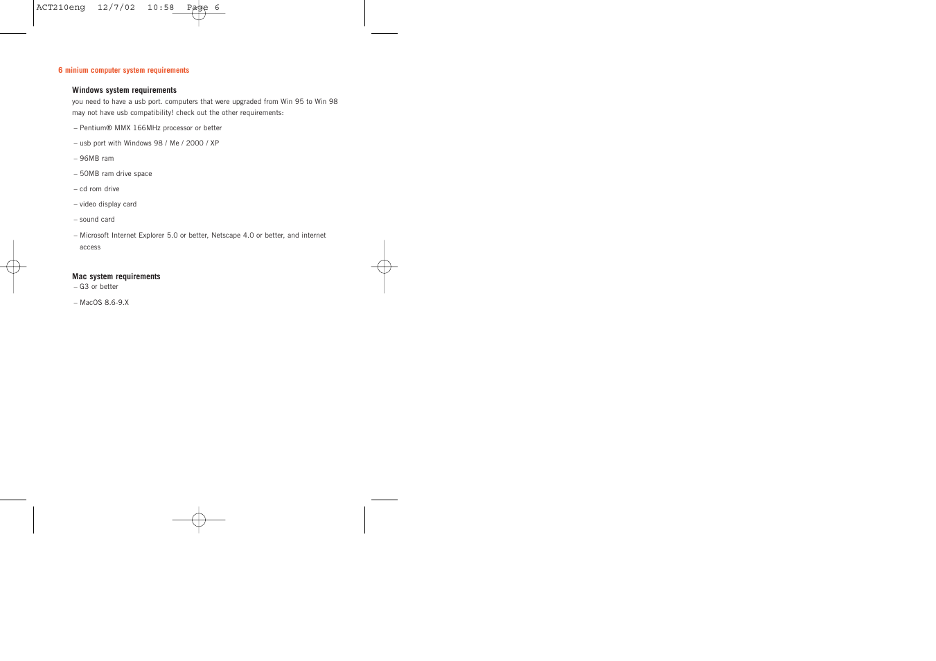 Philips ACT210 User Manual | Page 6 / 29