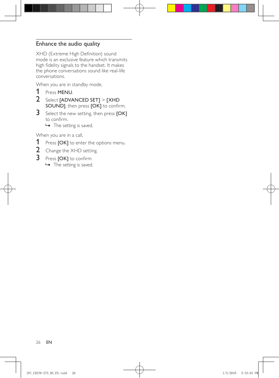 Enhance the audio quality | Philips AQ95-56F-1224KR User Manual | Page 26 / 40