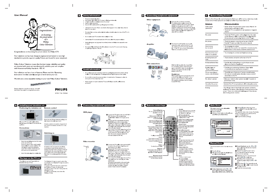 Philips 15PT2536/94 User Manual | 2 pages