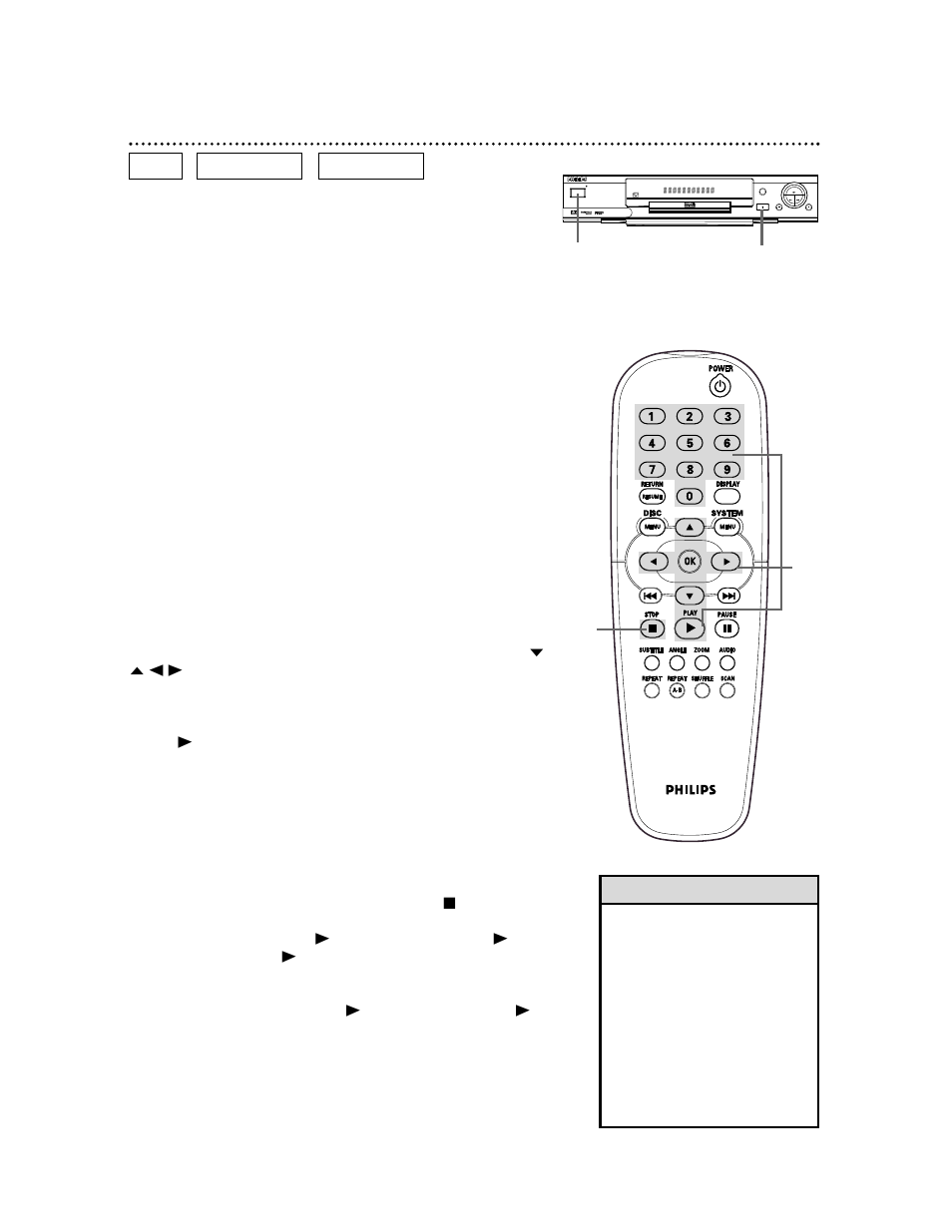 16 playing a disc | Philips DVD712 User Manual | Page 16 / 56