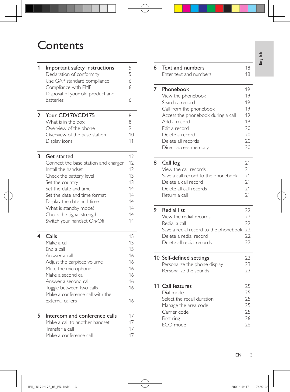 Philips CD175 User Manual | Page 3 / 40