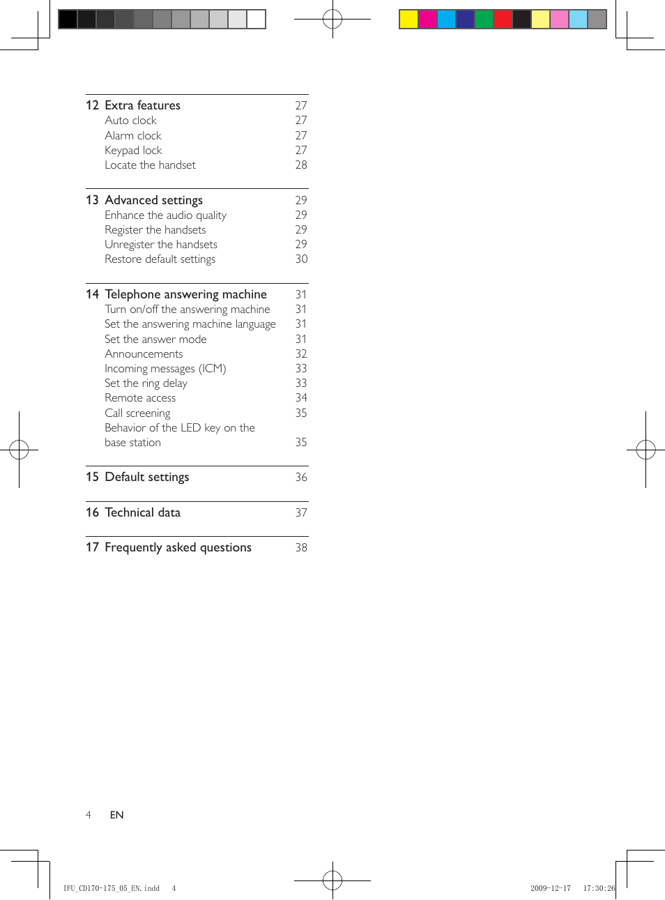 Philips CD175 User Manual | Page 4 / 40