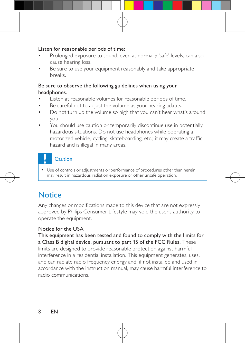 Notice | Philips PD7012 User Manual | Page 10 / 26