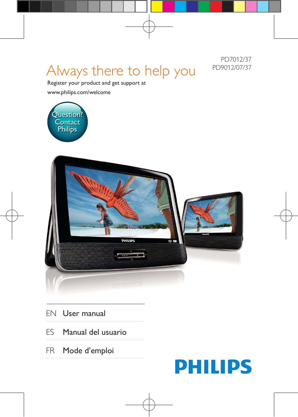 Always there to help you | Philips PD7012 User Manual | Page 2 / 26