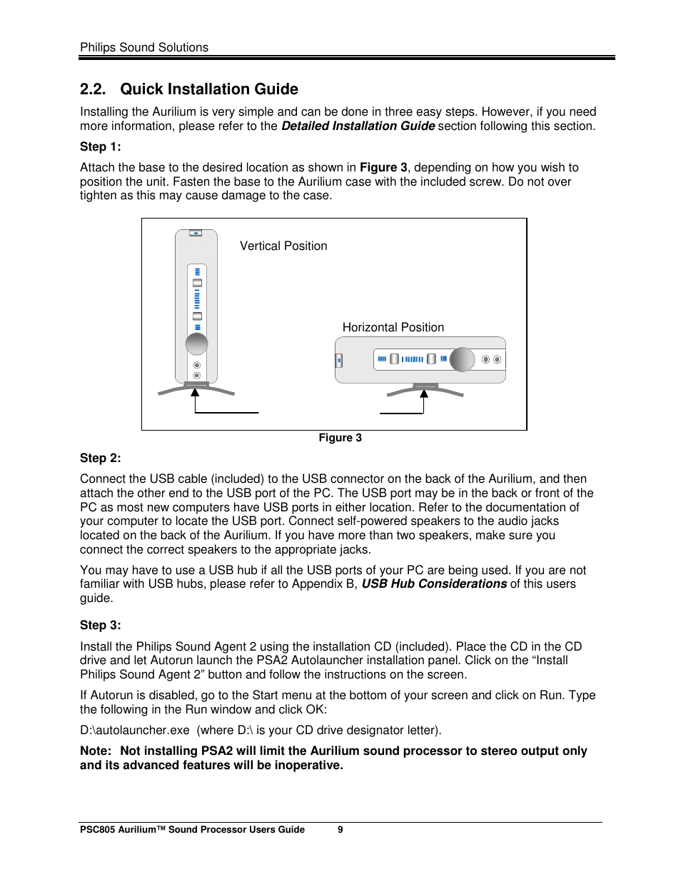 Quick installation guide | Philips AURILIUM PSC805 User Manual | Page 14 / 46