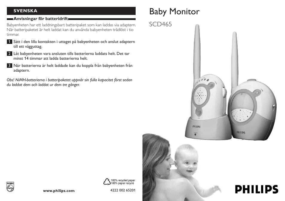 Philips SCD465 User Manual | 2 pages