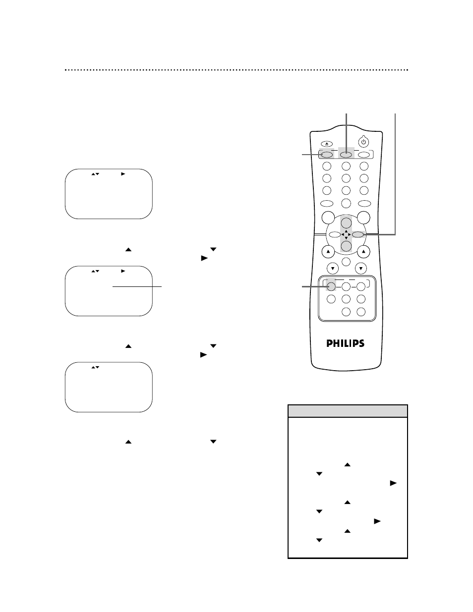 20 language selection | Philips VR423CAT User Manual | Page 20 / 53