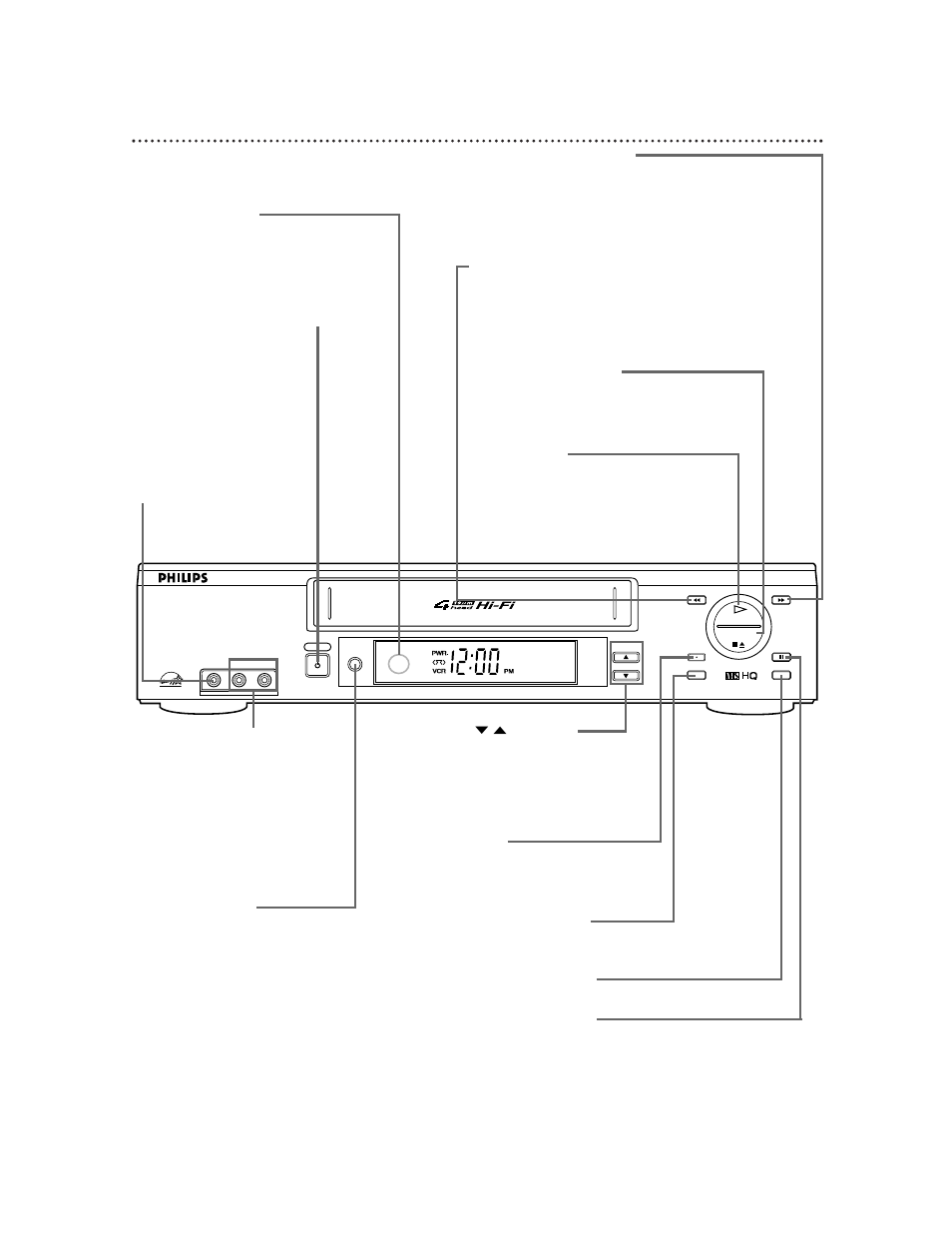 Front panel 27, Vr623cat | Philips VR423CAT User Manual | Page 27 / 53