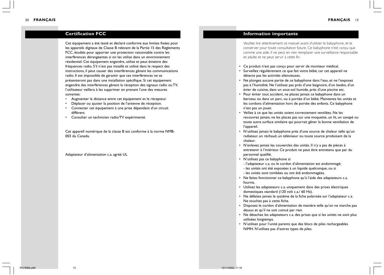 Philips SC769 User Manual | Page 13 / 16