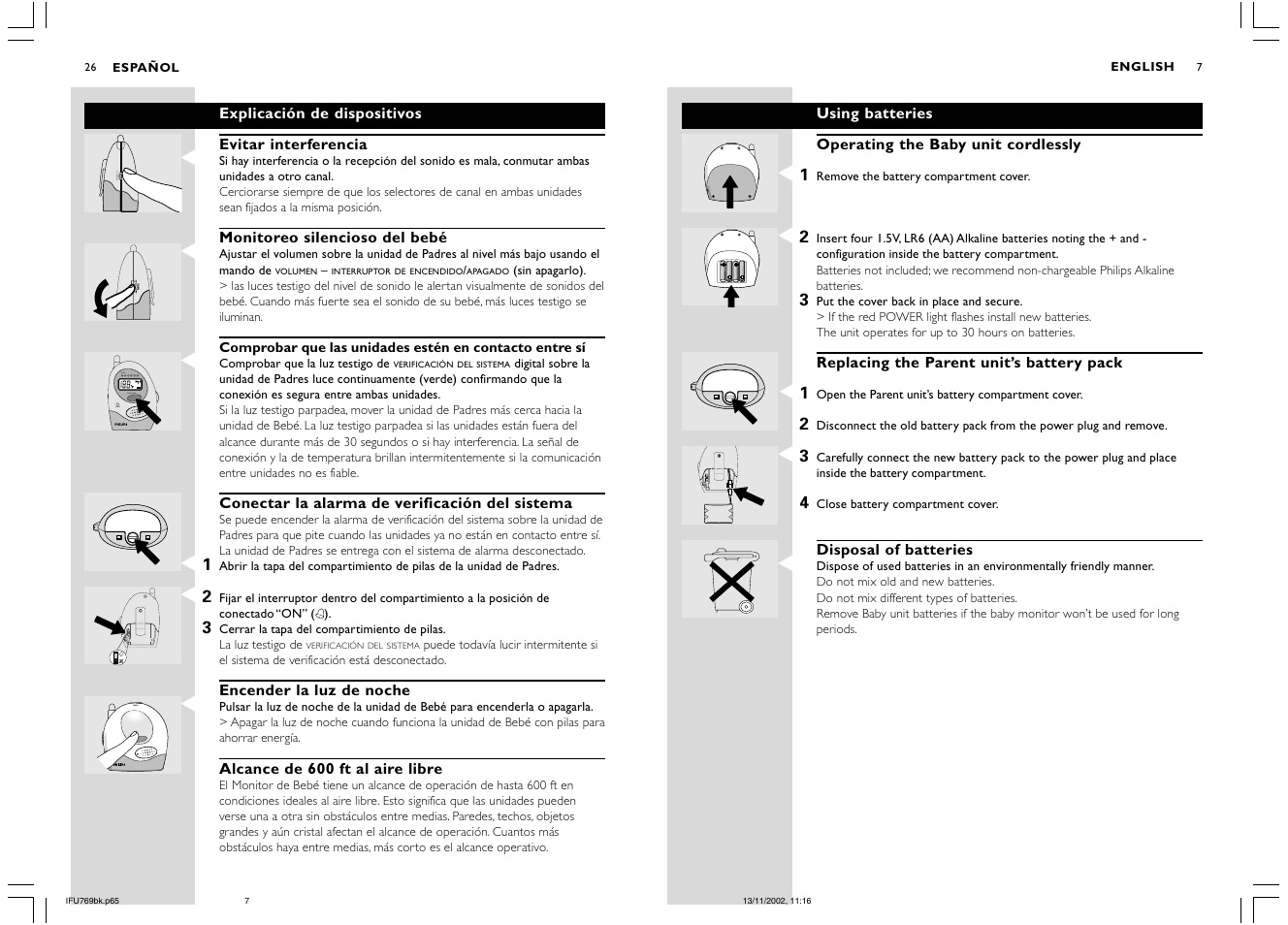 A channel b power system check range power power | Philips SC769 User Manual | Page 7 / 16