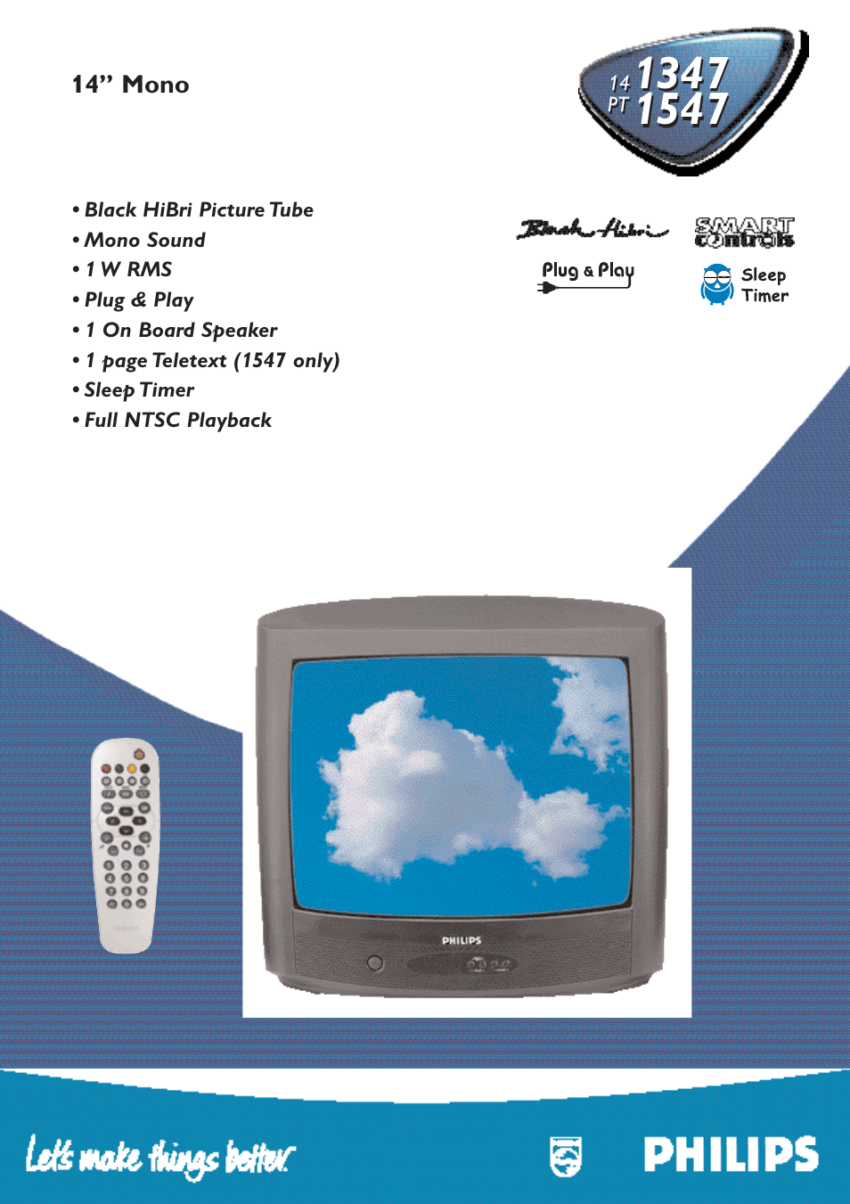 Philips 14 PT 1347 User Manual | 2 pages