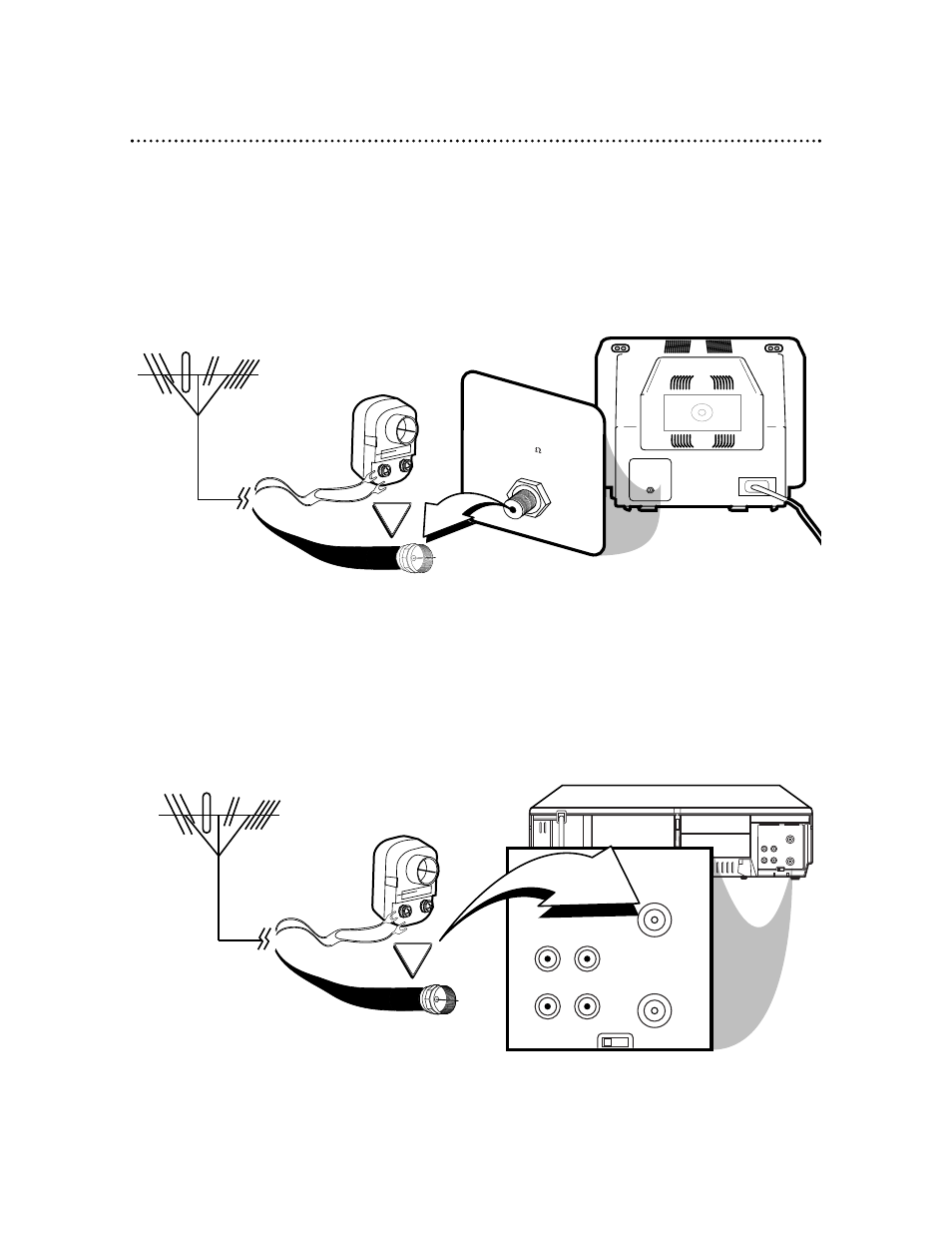 Disconnect the antenna or cable from your tv | Philips VR420CAT User Manual | Page 6 / 48