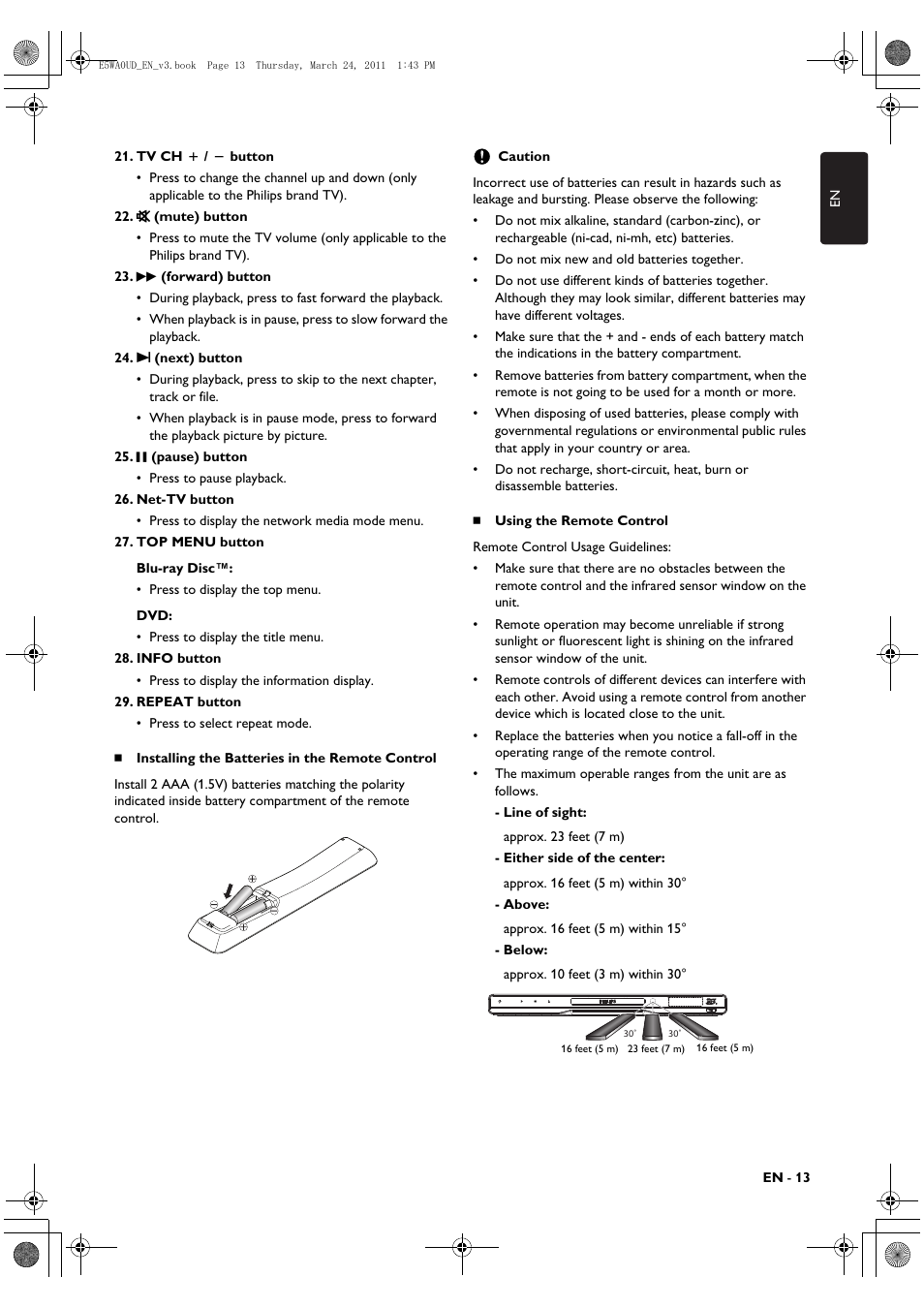 Philips BDP5506/F7 User Manual | Page 13 / 68