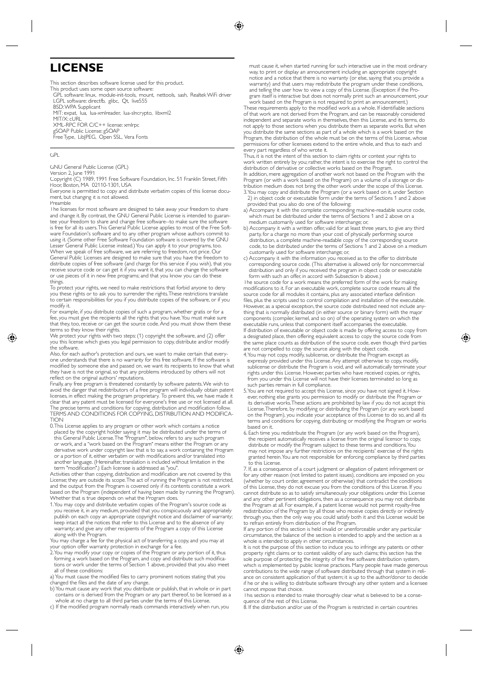 License | Philips BDP5506/F7 User Manual | Page 62 / 68