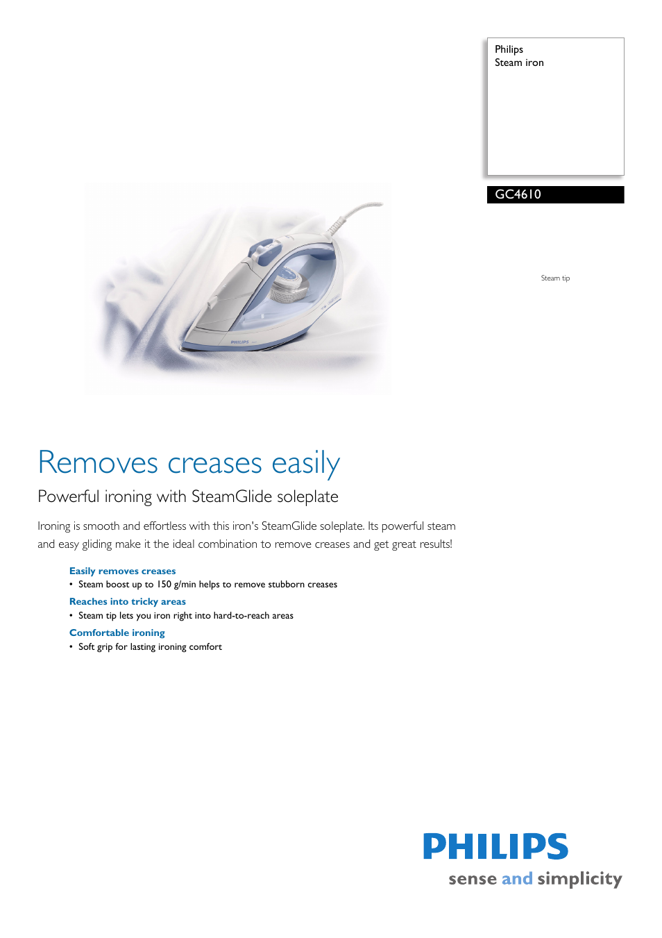 Philips GC4610 User Manual | 2 pages