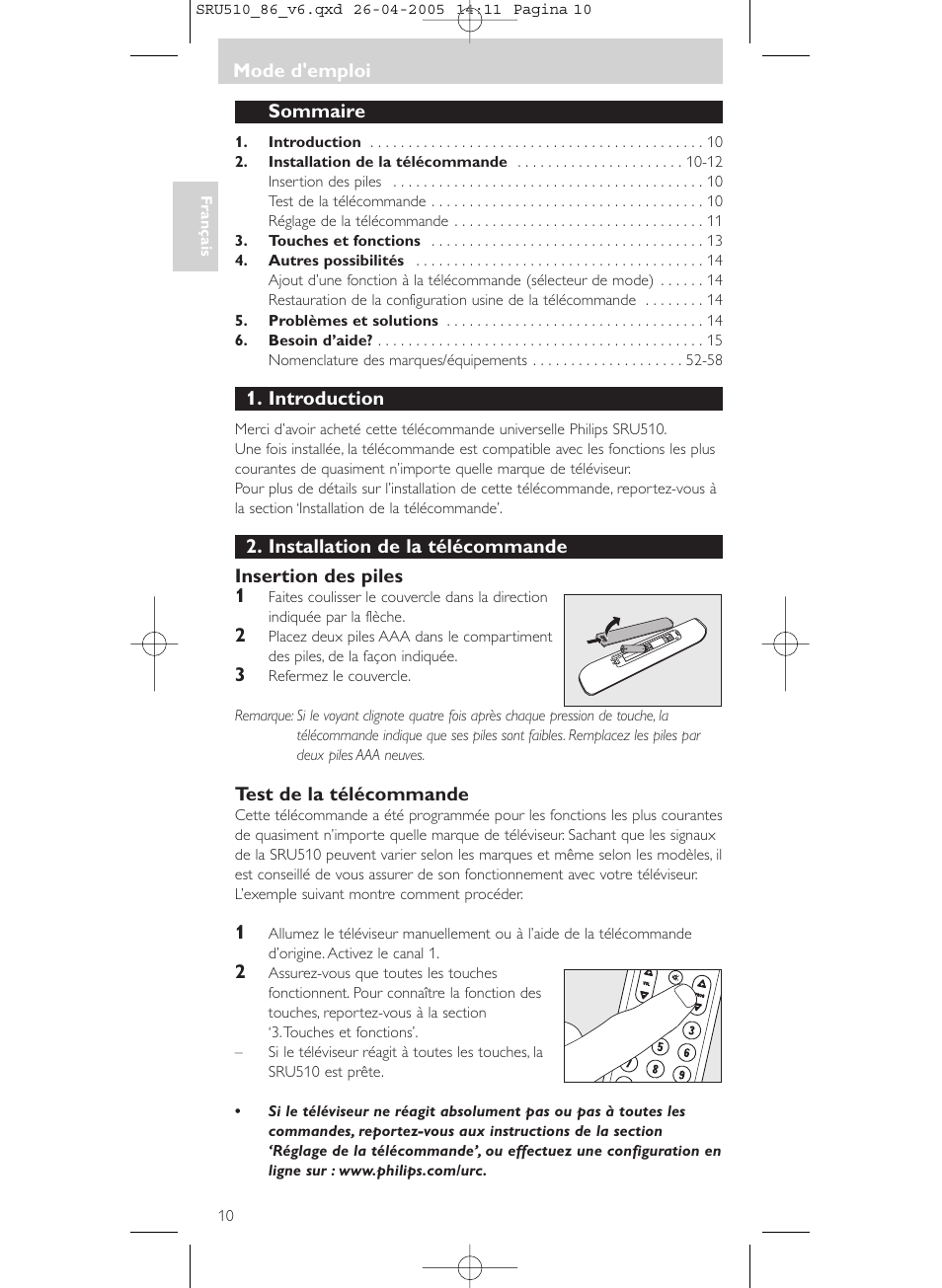 Philips SRU 510/86 User Manual | Page 10 / 60