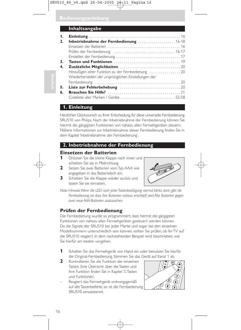 Philips SRU 510/86 User Manual | Page 16 / 60