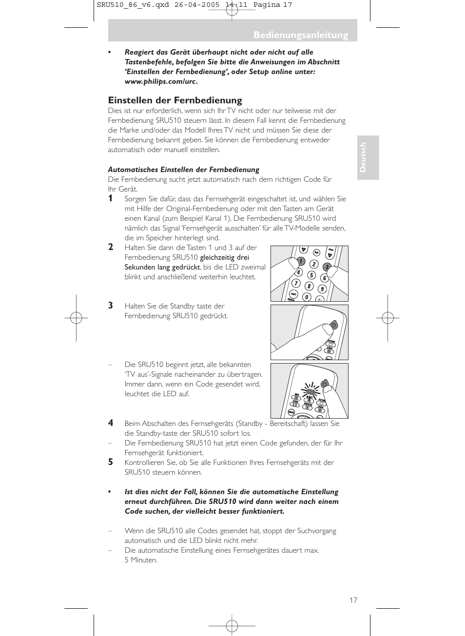 Philips SRU 510/86 User Manual | Page 17 / 60