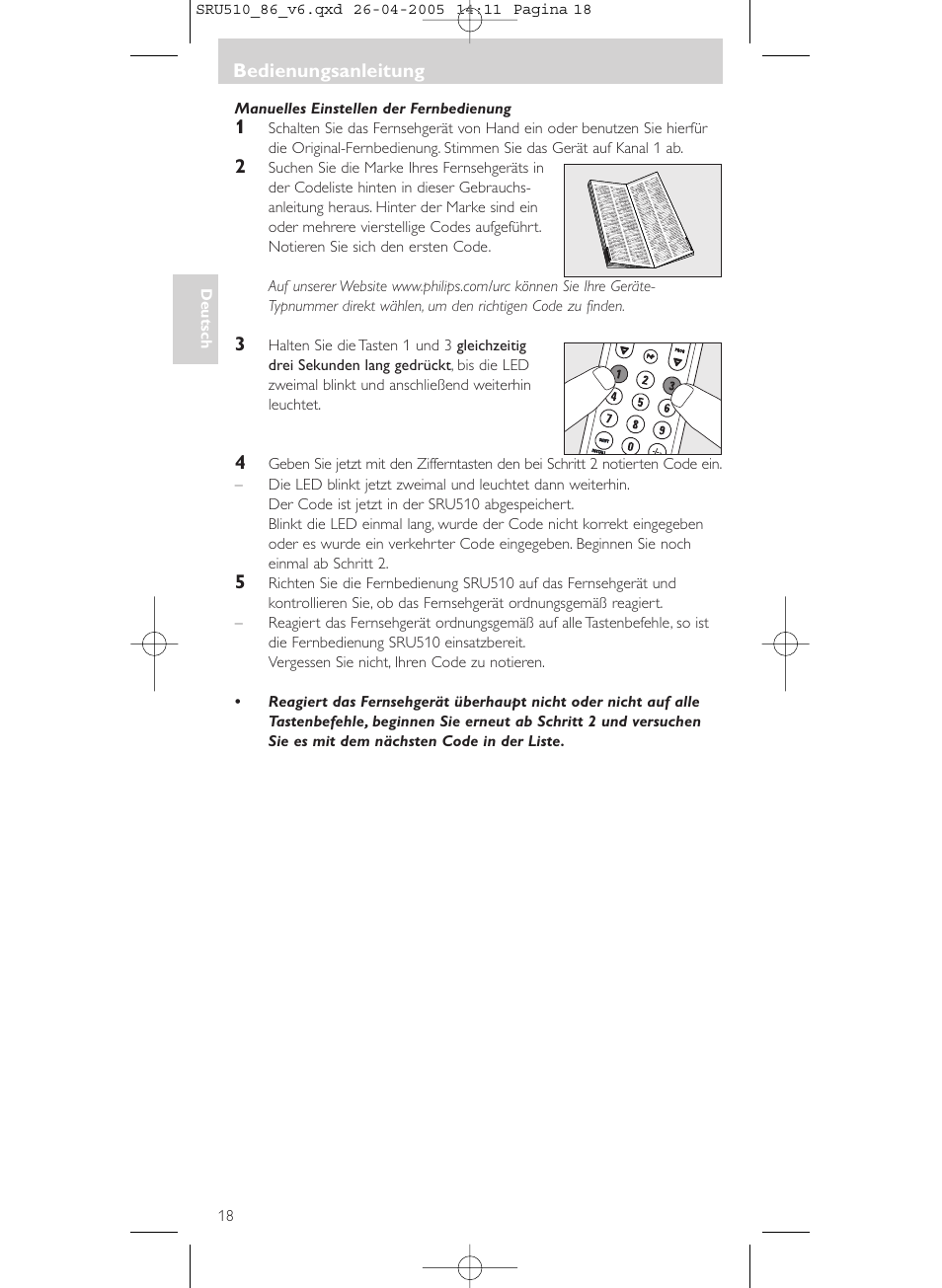 Philips SRU 510/86 User Manual | Page 18 / 60