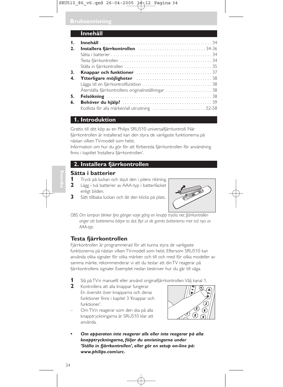 Philips SRU 510/86 User Manual | Page 34 / 60