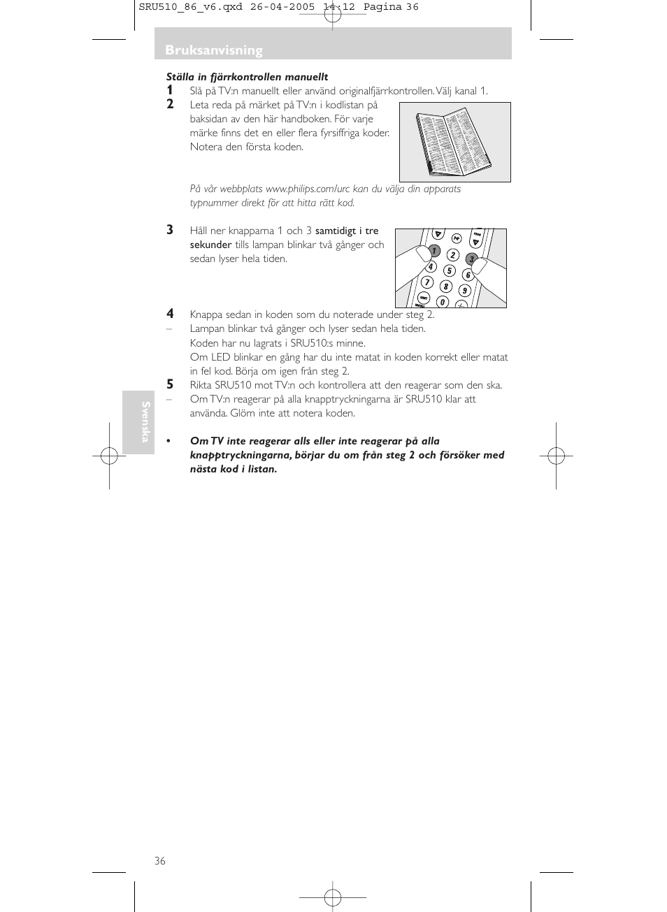 Philips SRU 510/86 User Manual | Page 36 / 60