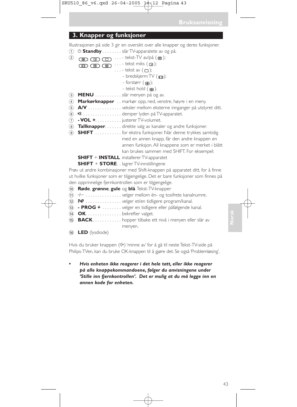 Philips SRU 510/86 User Manual | Page 43 / 60