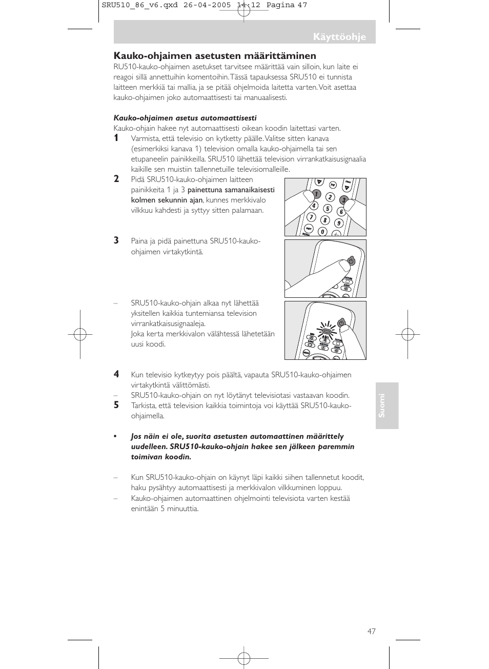 Philips SRU 510/86 User Manual | Page 47 / 60