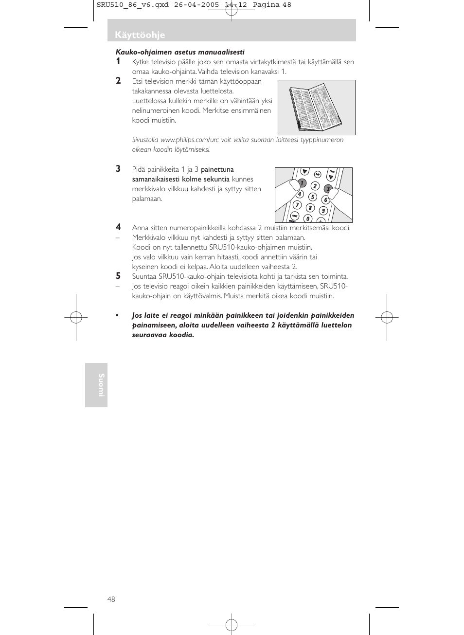 Philips SRU 510/86 User Manual | Page 48 / 60