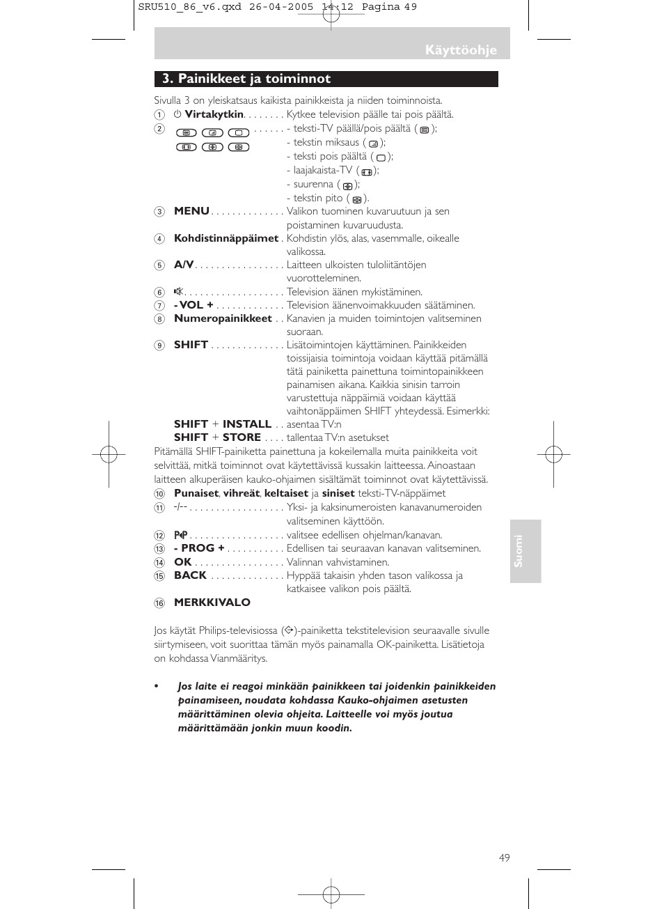 Philips SRU 510/86 User Manual | Page 49 / 60