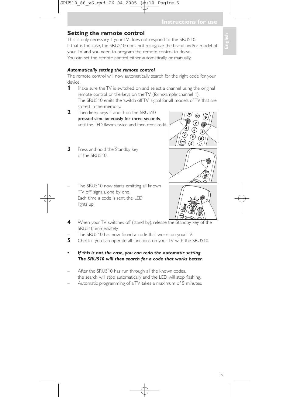 Philips SRU 510/86 User Manual | Page 5 / 60