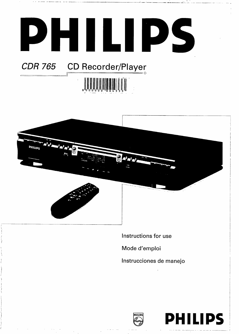 Philips CDR 765 User Manual | 28 pages