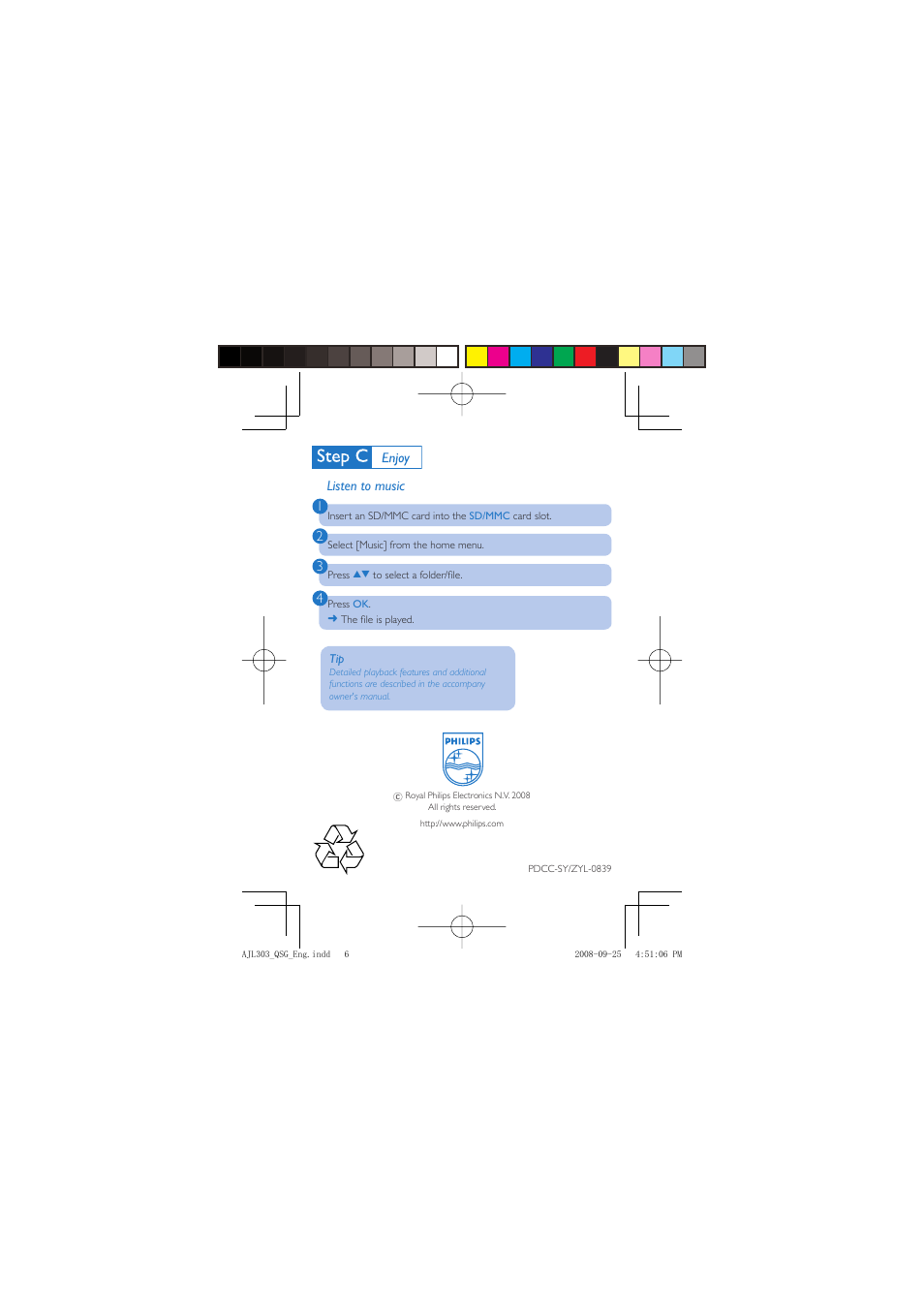 Philips AJL303 User Manual | Page 6 / 6