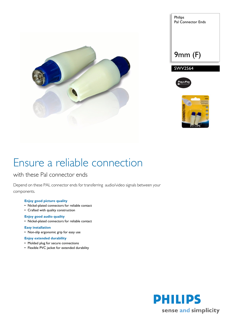 Philips SWV2564 User Manual | 2 pages